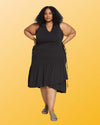 Tiered Twirl Wrap Dress - Black | Plus Size & Straight Size Women's Fashion | Universal Standard