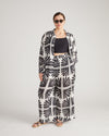 Toni Hi Low Tunic - Ink Bloom Print