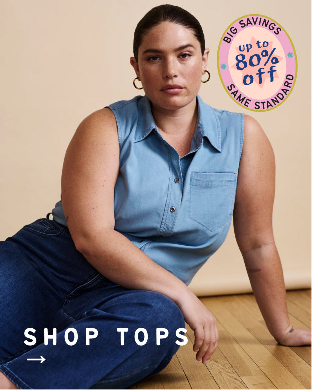 shop tops up to 80% off
