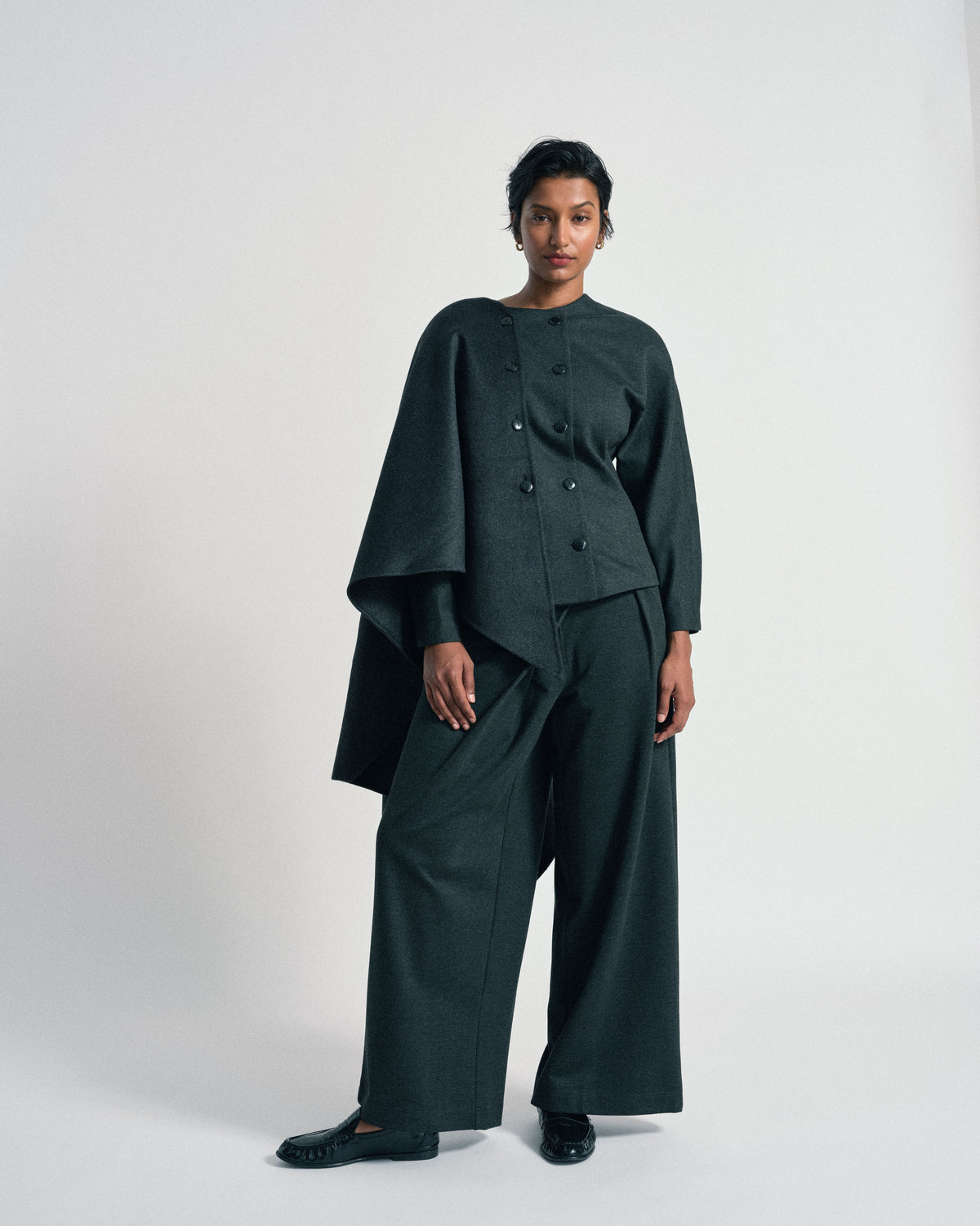 US x Abisola Ponte Wrap Pants - Obsidian Gray | Plus Size & Straight Size Women's Fashion | Universal Standard