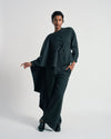 US x Abisola Wool Blend Cape - Obsidian Gray