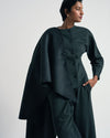 US x Abisola Wool Blend Cape - Obsidian Gray