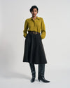US x Abisola Faux Suede Skirt - Espresso