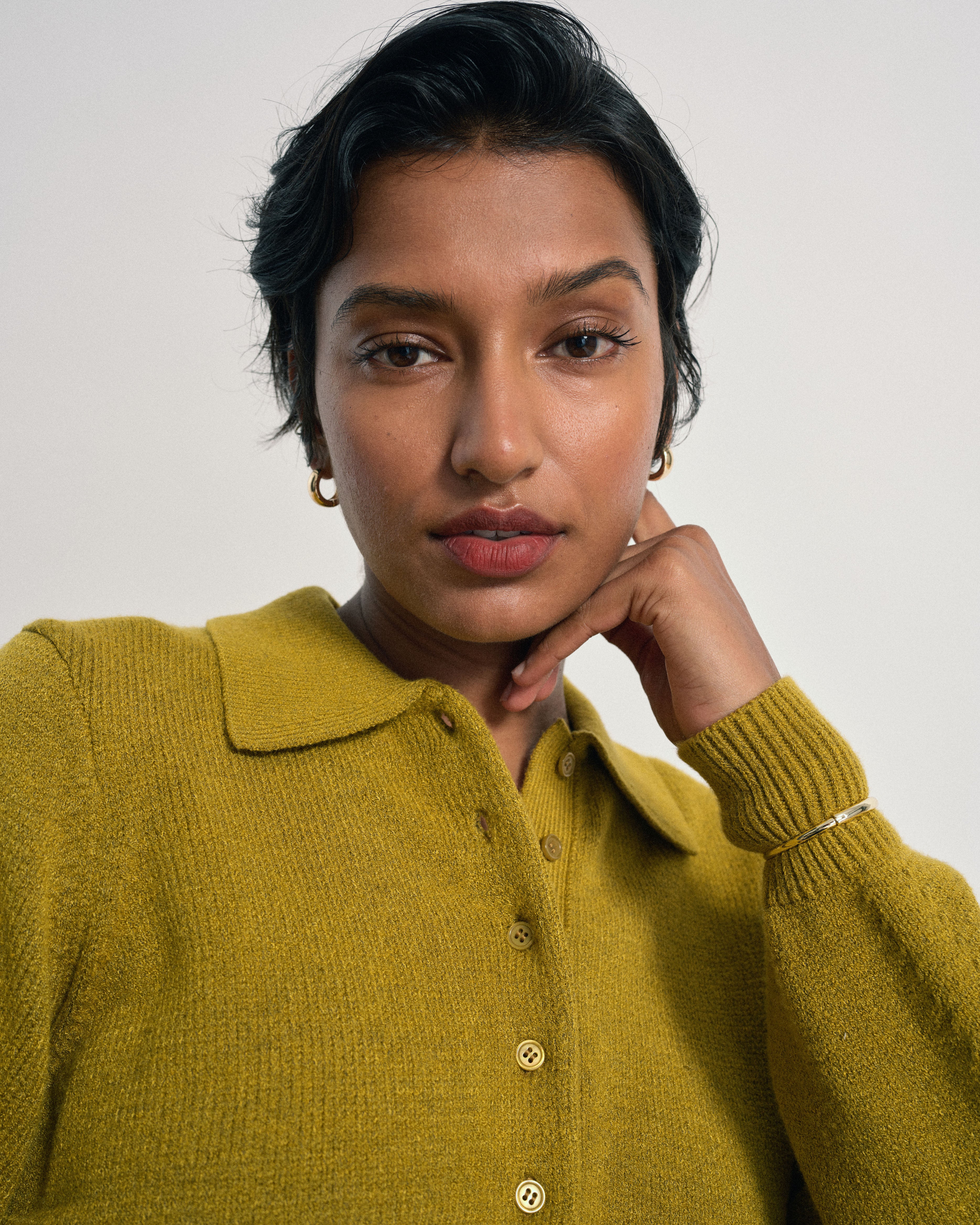 US x Abisola Polo Sweater - Martini Olive