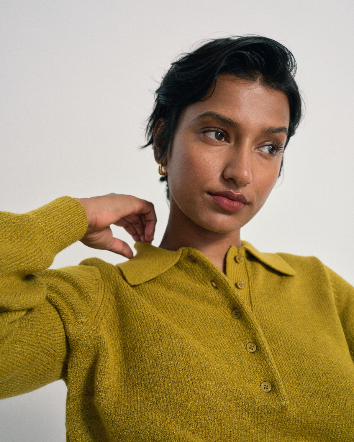 US x Abisola Polo Sweater - Martini Olive