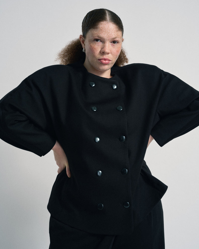 US x Abisola Ponte Blazer - Black | Plus Size & Straight Size Women's Fashion | Universal Standard