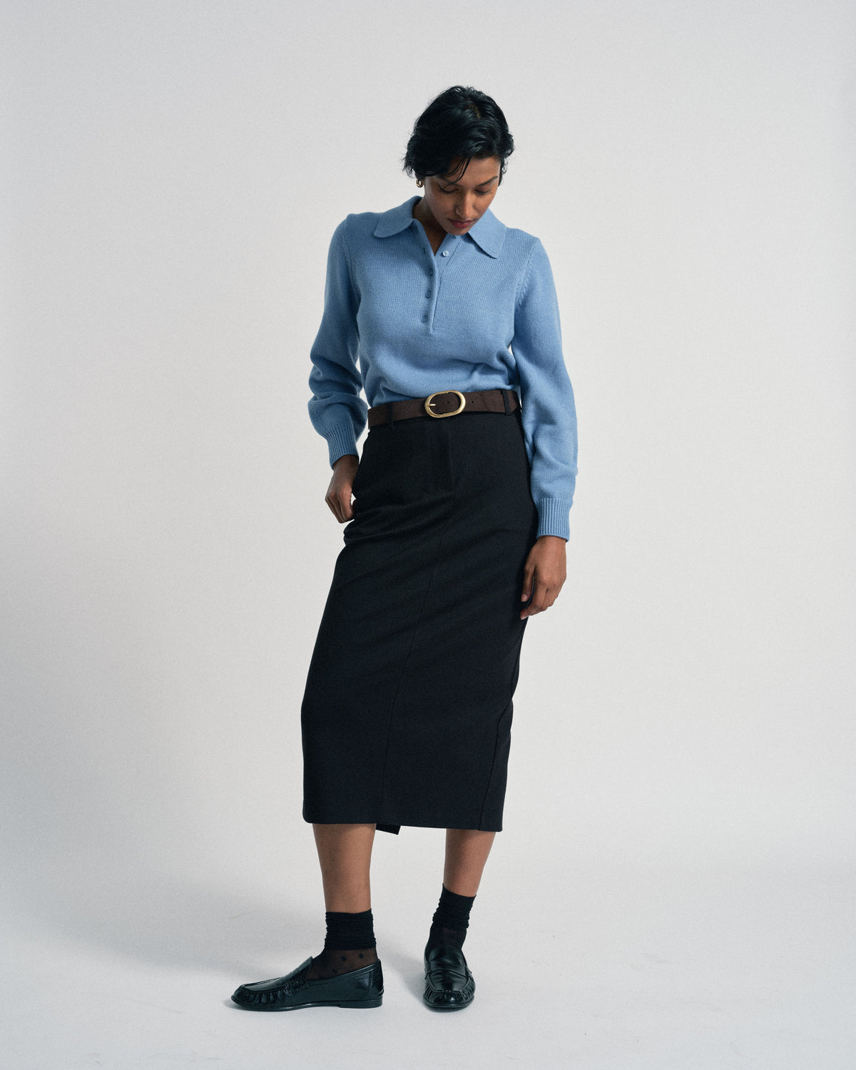 US x Abisola Ponte Pencil Skirt - Black | Plus Size & Straight Size Women's Fashion | Universal Standard