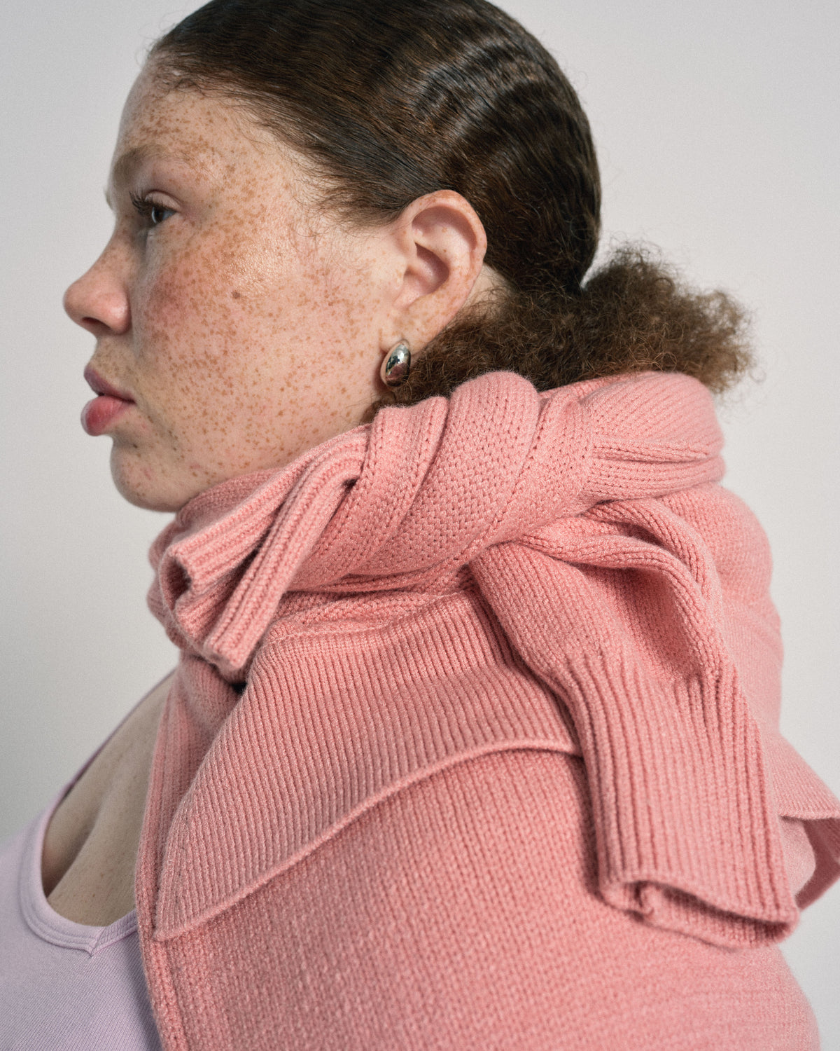 US x Abisola Polo Sweater - Pretty in Pink