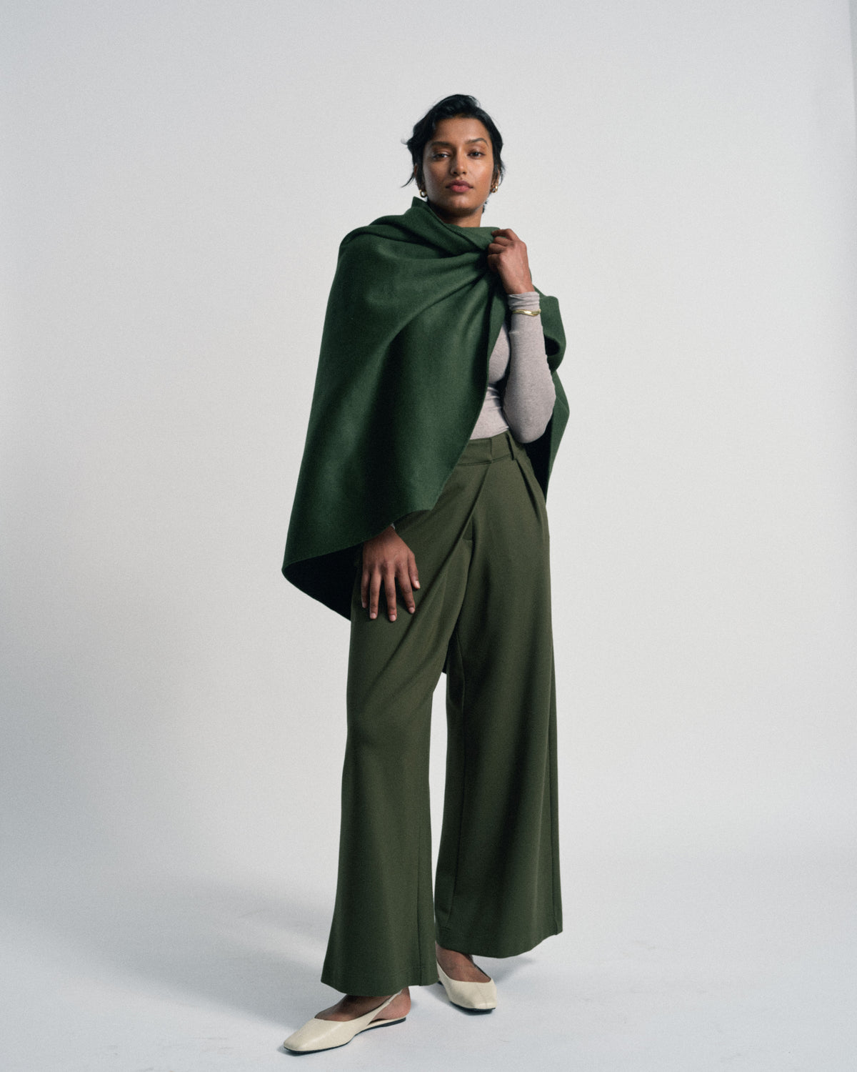 US x Abisola Ponte Wrap Pants - Kombu Green | Plus Size & Straight Size Women's Fashion | Universal Standard