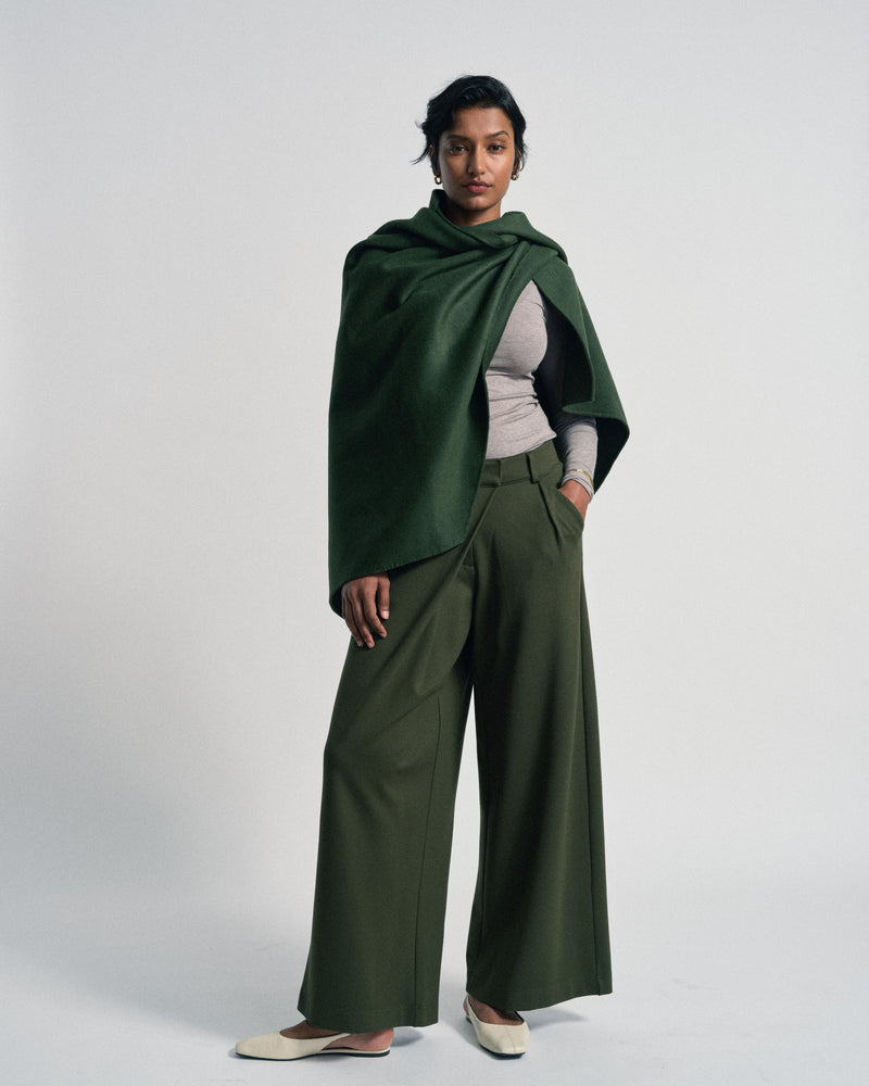 US x Abisola Ponte Wrap Pants - Kombu Green | Plus Size & Straight Size Women's Fashion | Universal Standard
