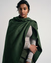 US x Abisola Wool Blend Cape - Kombu Green