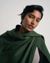 US x Abisola Wool Blend Cape - Kombu Green
