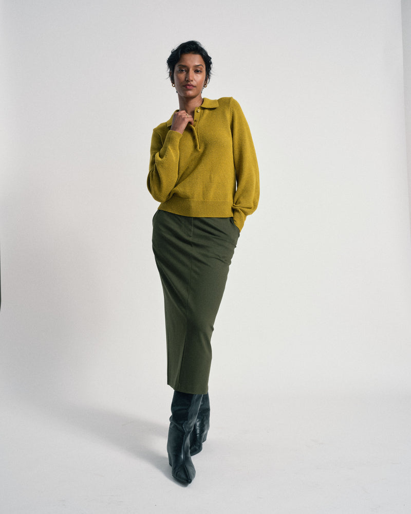 US x Abisola Ponte Pencil Skirt - Kombu Green | Plus Size & Straight Size Women's Fashion | Universal Standard