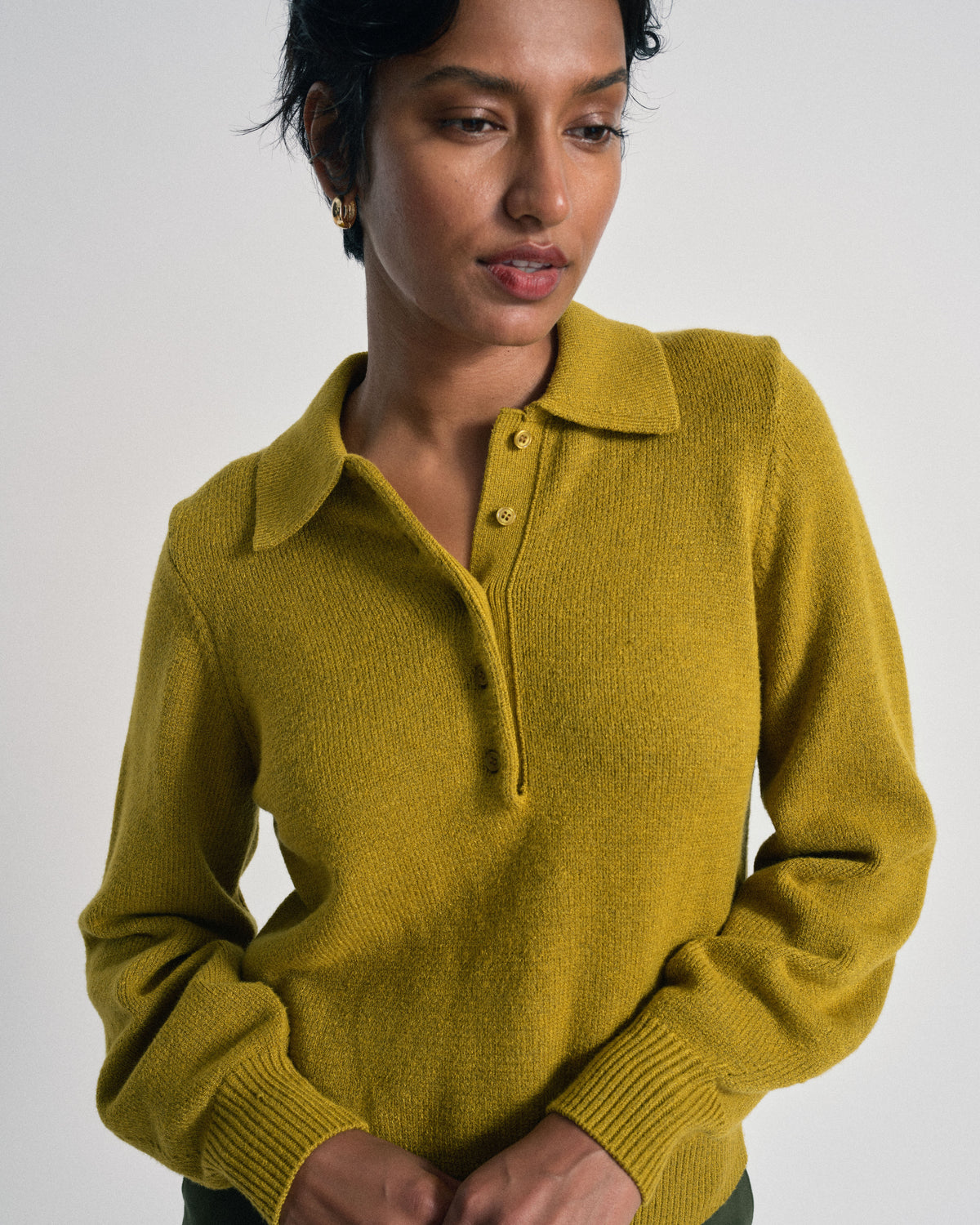 US x Abisola Polo Sweater - Martini Olive