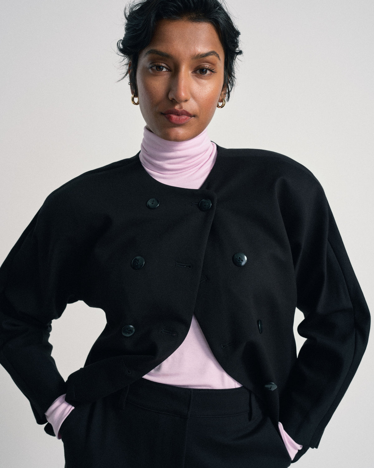 US x Abisola Ponte Blazer - Black | Plus Size & Straight Size Women's Fashion | Universal Standard