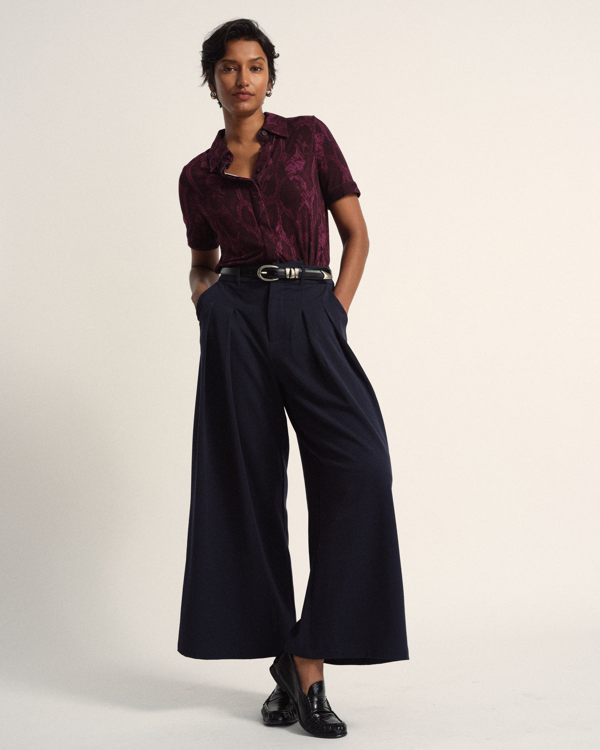 All Day Palais Wide Leg Pants - Navy | Plus Size & Straight Size Women's Fashion | Universal Standard