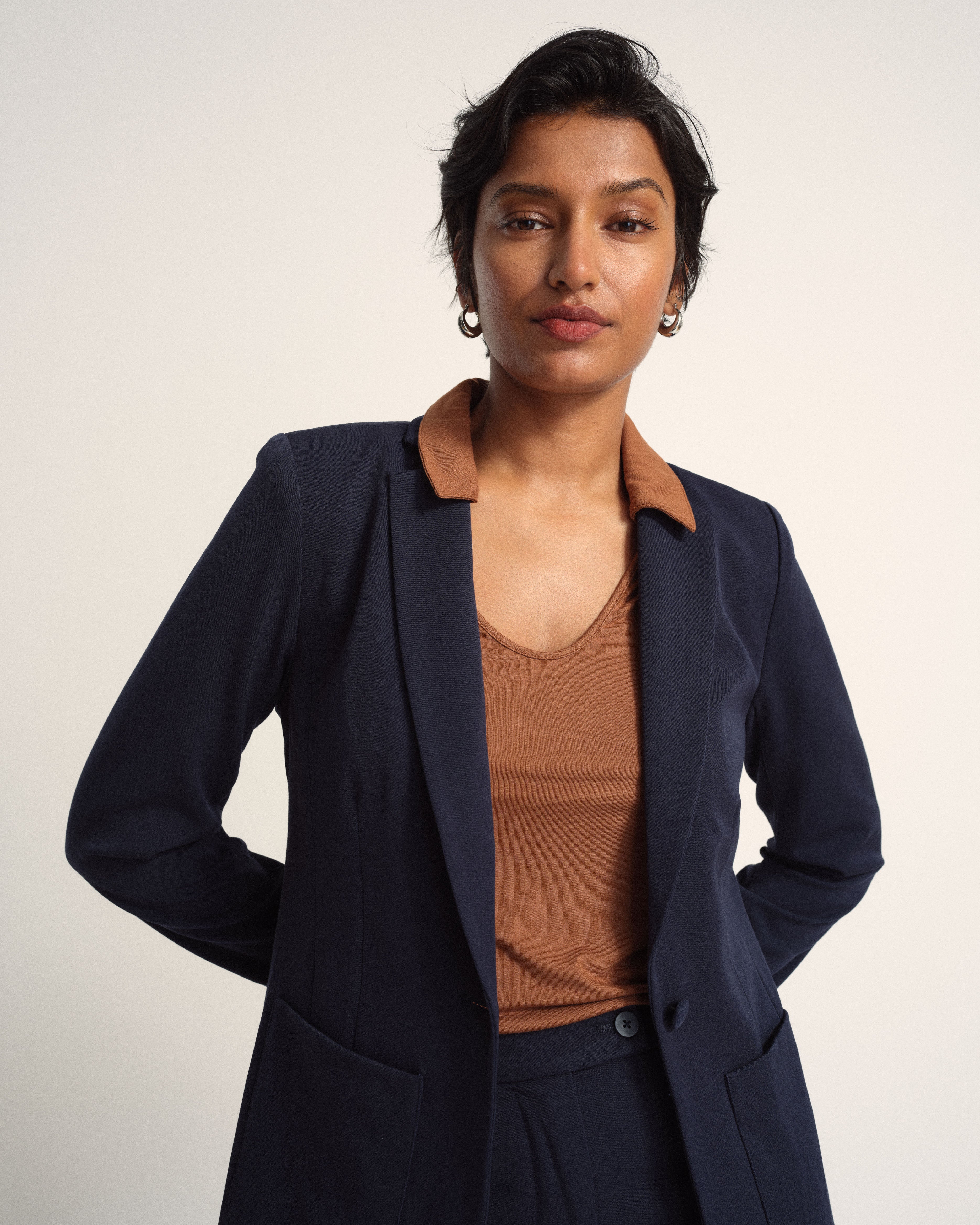 Katia Liquid Jersey Collared Top - Pony | Plus Size & Straight Size Women's Fashion | Universal Standard