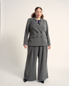 All Day Warren Double Breasted Blazer - Dark Gray Heather
