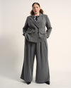 All Day Palais Wide Leg Pants - Dark Gray Heather