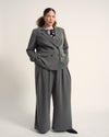 All Day Warren Double Breasted Blazer - Dark Gray Heather