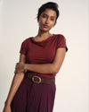 Jewel Liquid Jersey Cowl Neck Top - Deep Red | Plus Size & Straight Size Women's Fashion | Universal Standard