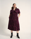 Zadie Liquid Jersey Gathered Dress - Gamay Serpent Print | Plus Size & Straight Size Women's Fashion | Universal Standard