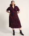 Zadie Liquid Jersey Gathered Dress - Gamay Serpent Print | Plus Size & Straight Size Women's Fashion | Universal Standard
