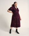 Zadie Liquid Jersey Gathered Dress - Gamay Serpent Print | Plus Size & Straight Size Women's Fashion | Universal Standard