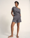 UltimateS Dolci Short Sleeve Top - Fine Stripe in Navy/White