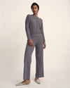 UltimateS Mola Lounge Pants - Fine Stripe in Navy/White