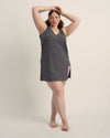 UltimateS Meko Nightie - Fine Stripe in Navy/White