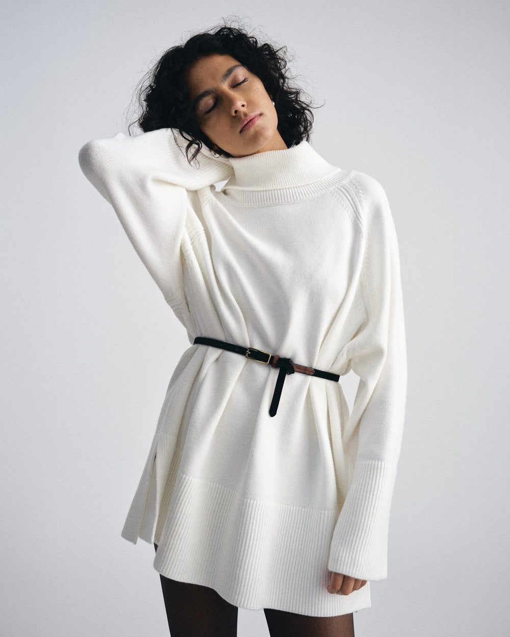 Better-Than-Wool Oversize Turtleneck Sweater - Cream