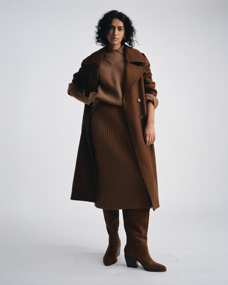 Callaghan Wool Blend Coat - Grizzly | Plus Size & Straight Size Women's Fashion | Universal Standard