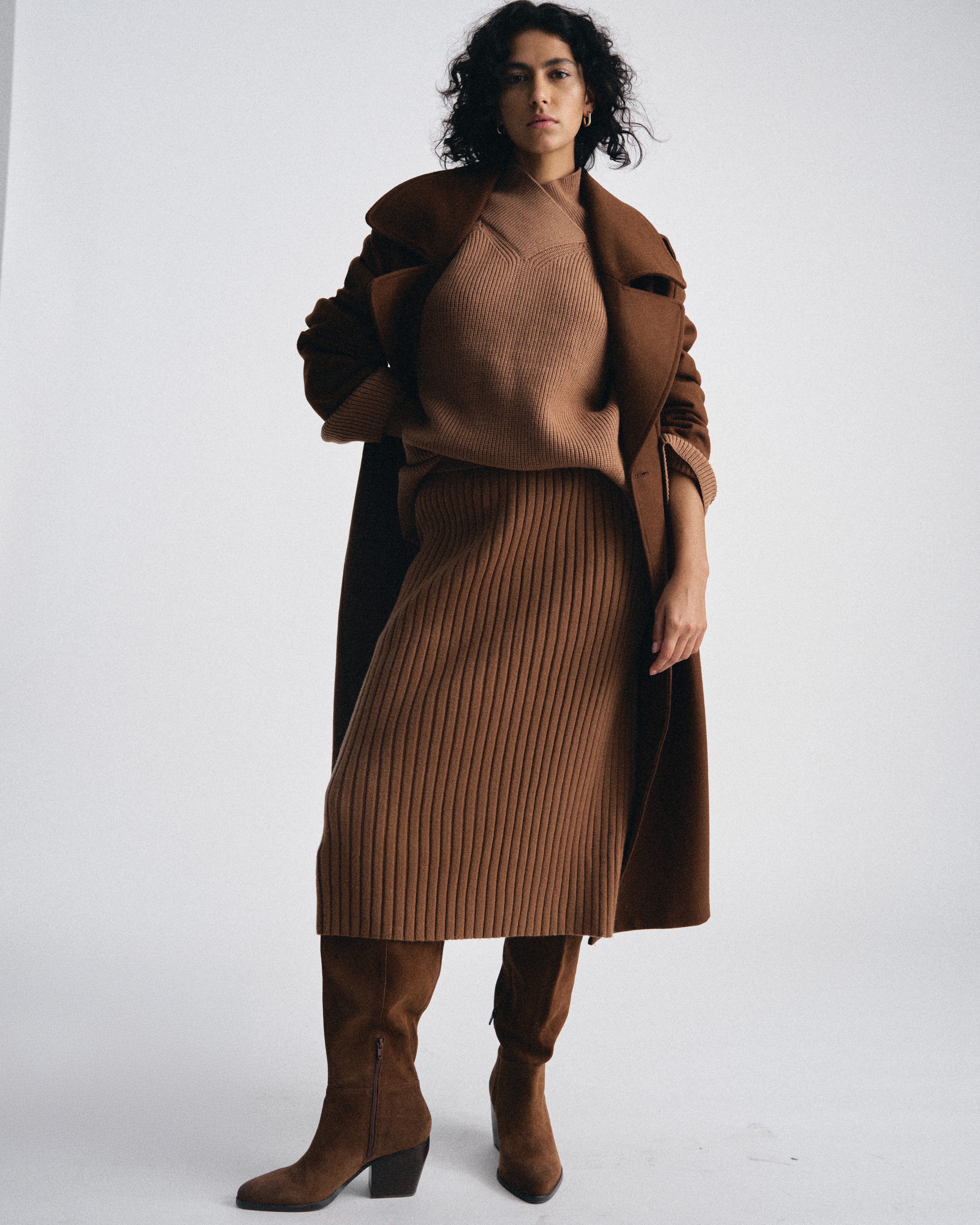 Risa Sweater Skirt - Classic Camel