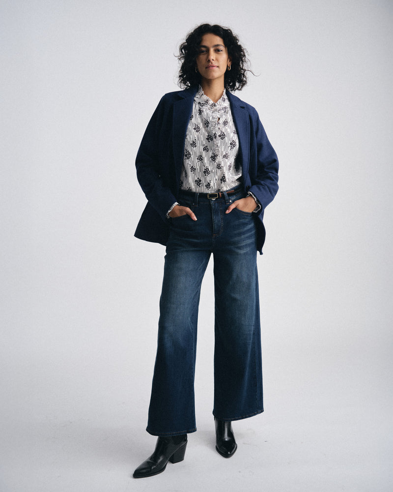 Roxy Relaxed Bootcut Jeans - Field Of Dreams Indigo