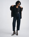 Dakota Cropped Barrel Leg Jeans - Dark Indigo
