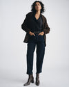Dakota Cropped Barrel Leg Jeans - Dark Indigo