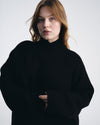 Arly Wrap Neck Sweater - Black