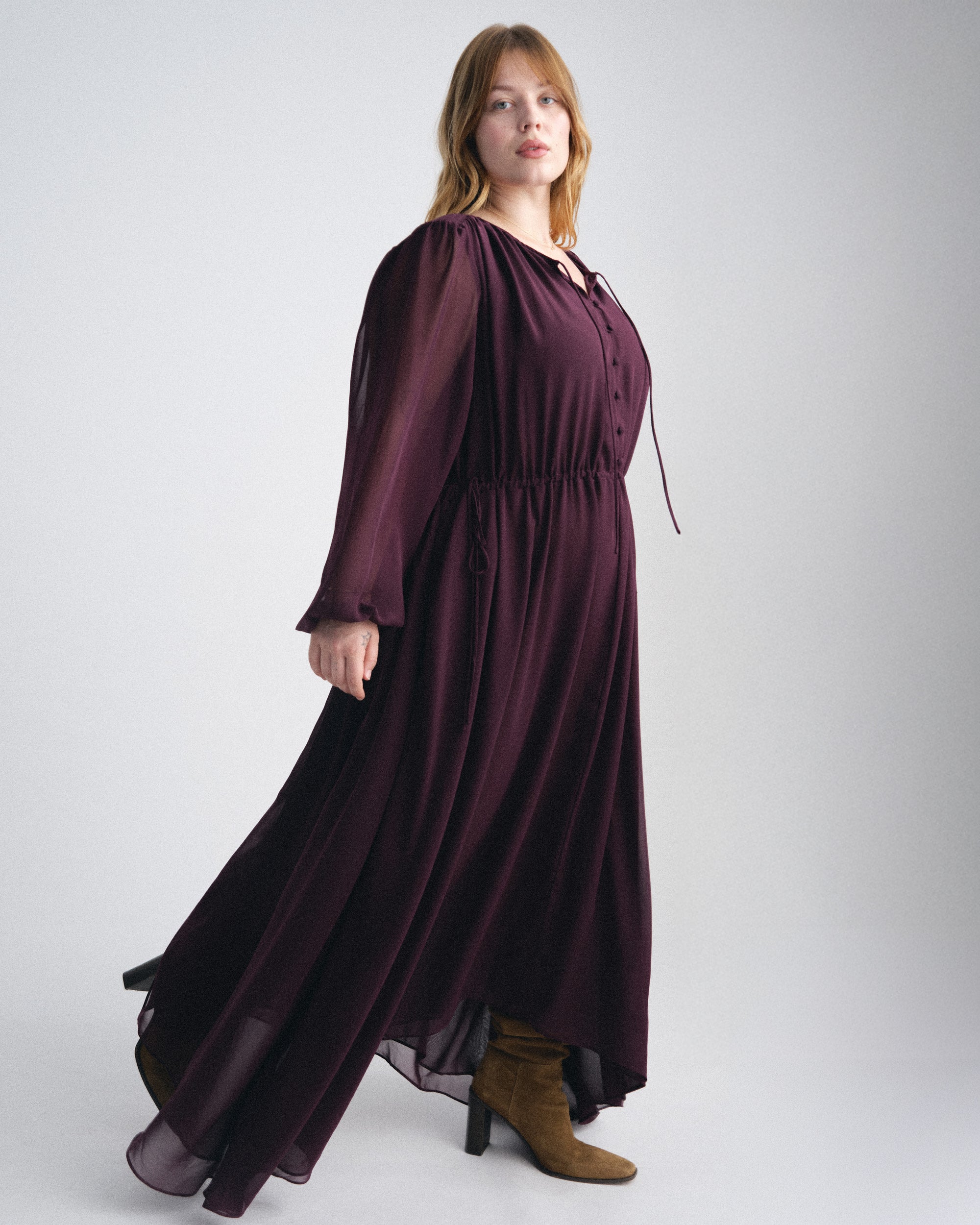 Karina Chiffon Dress - Gamay Universal Standard Karina Chiffon Dress - Gamay Universal Standard