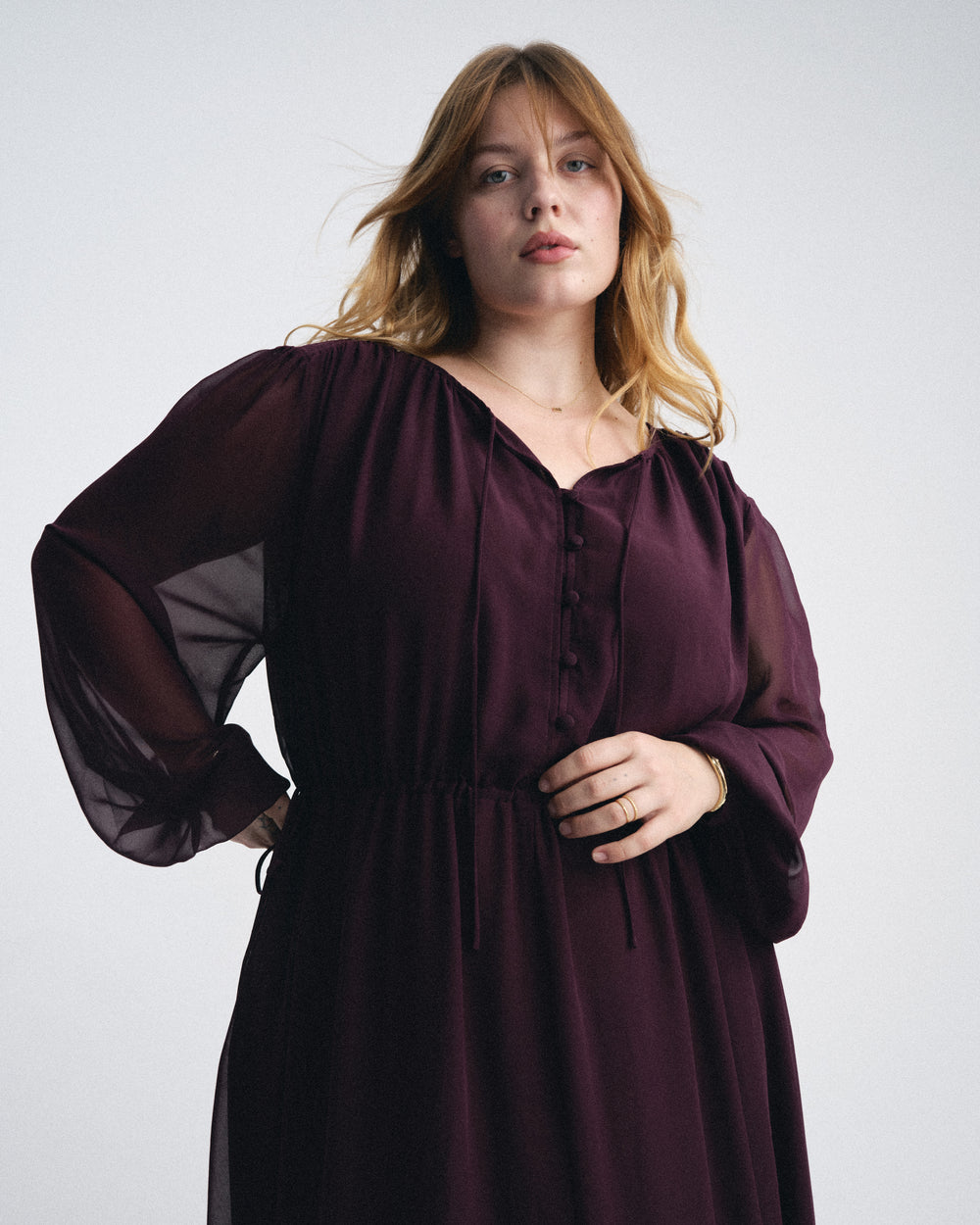 Karina Chiffon Dress - Gamay