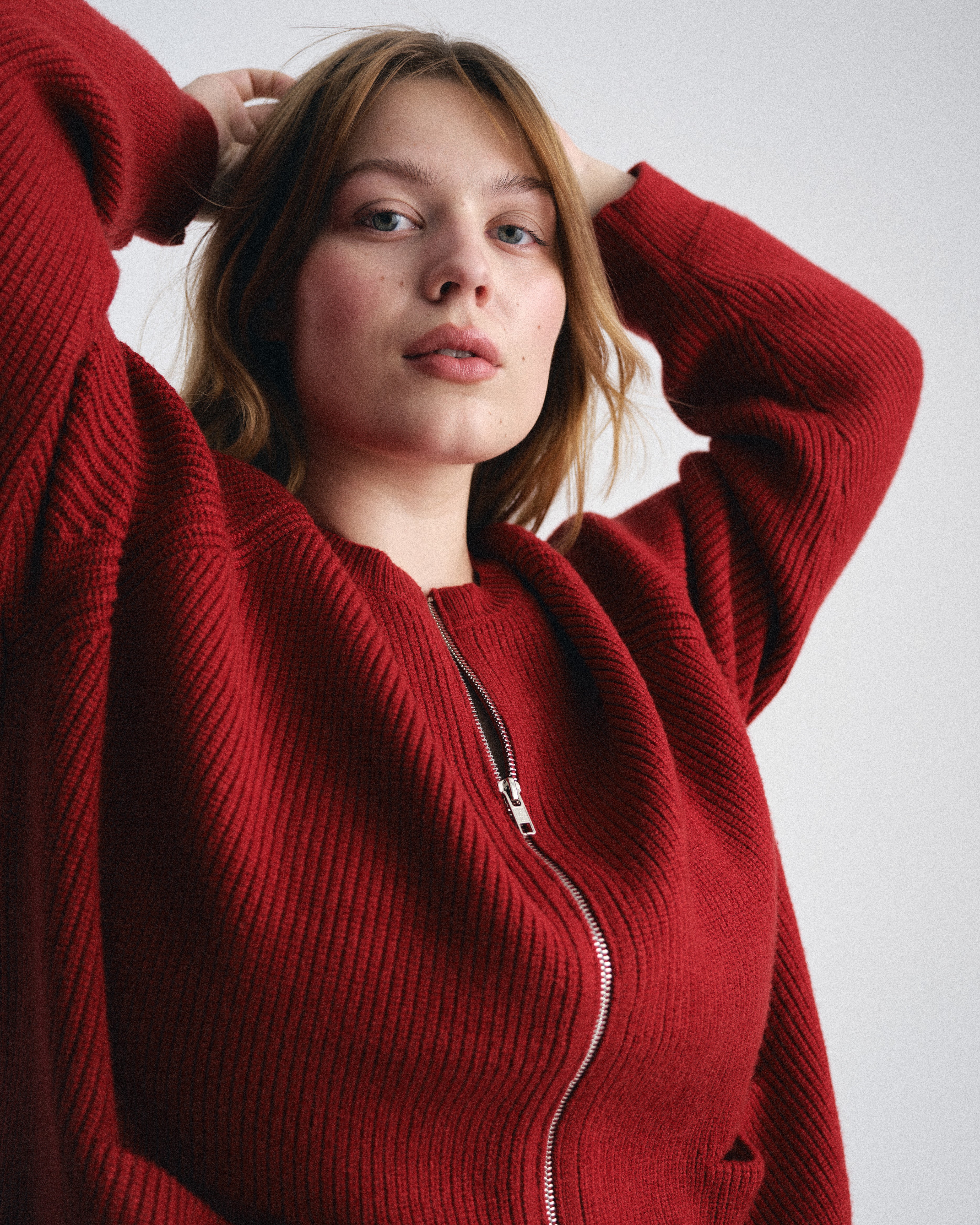 Better-Than-Wool Zip Cardigan - Autumnal Red – Universal Standard