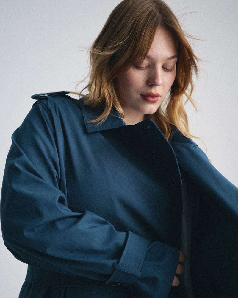 Henning x US Park Soft Trench - Deep Teal
