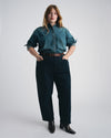Dakota Cropped Barrel Leg Jeans - Dark Indigo