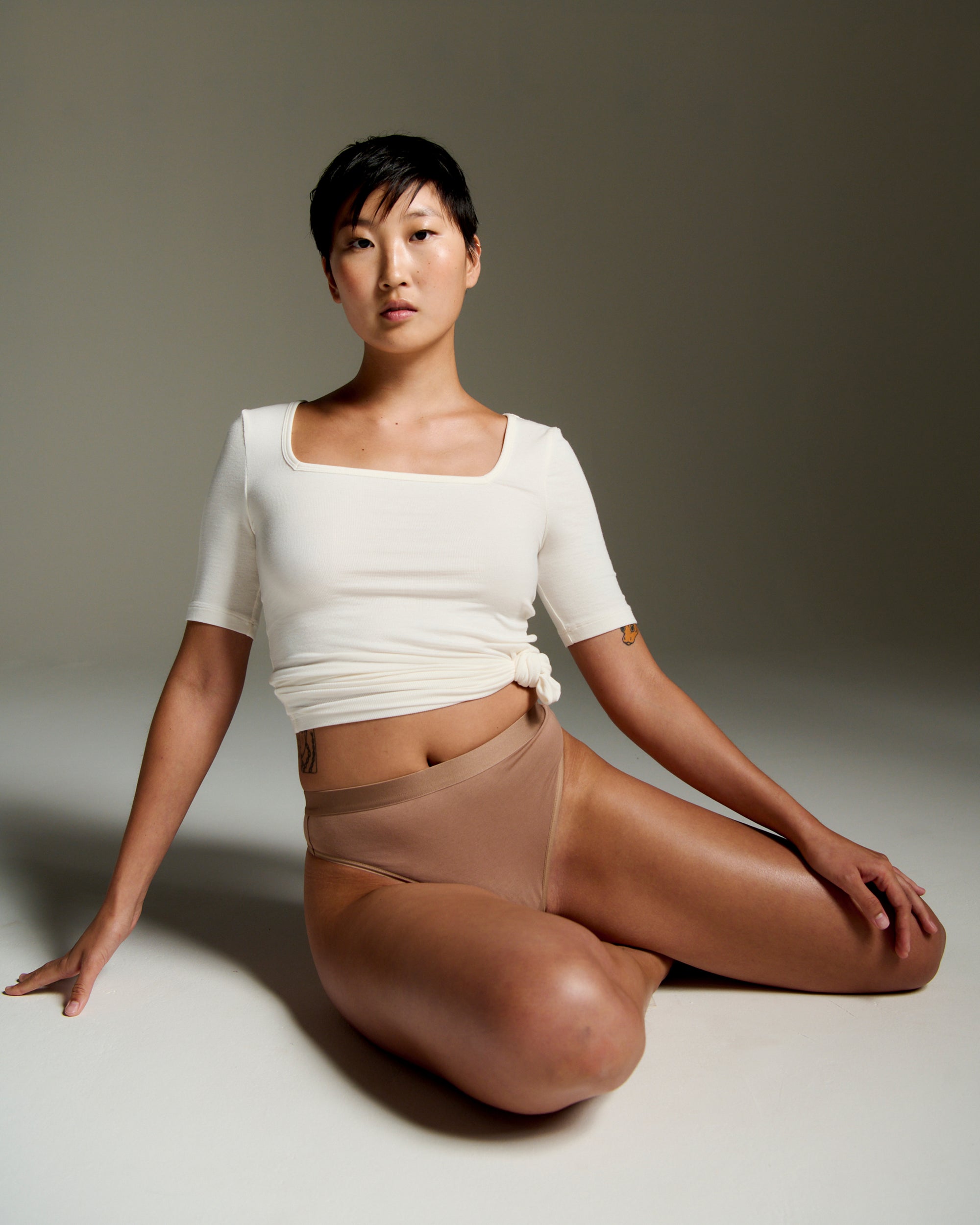 Foundation Short Sleeve Square Neck Tee - Vapor