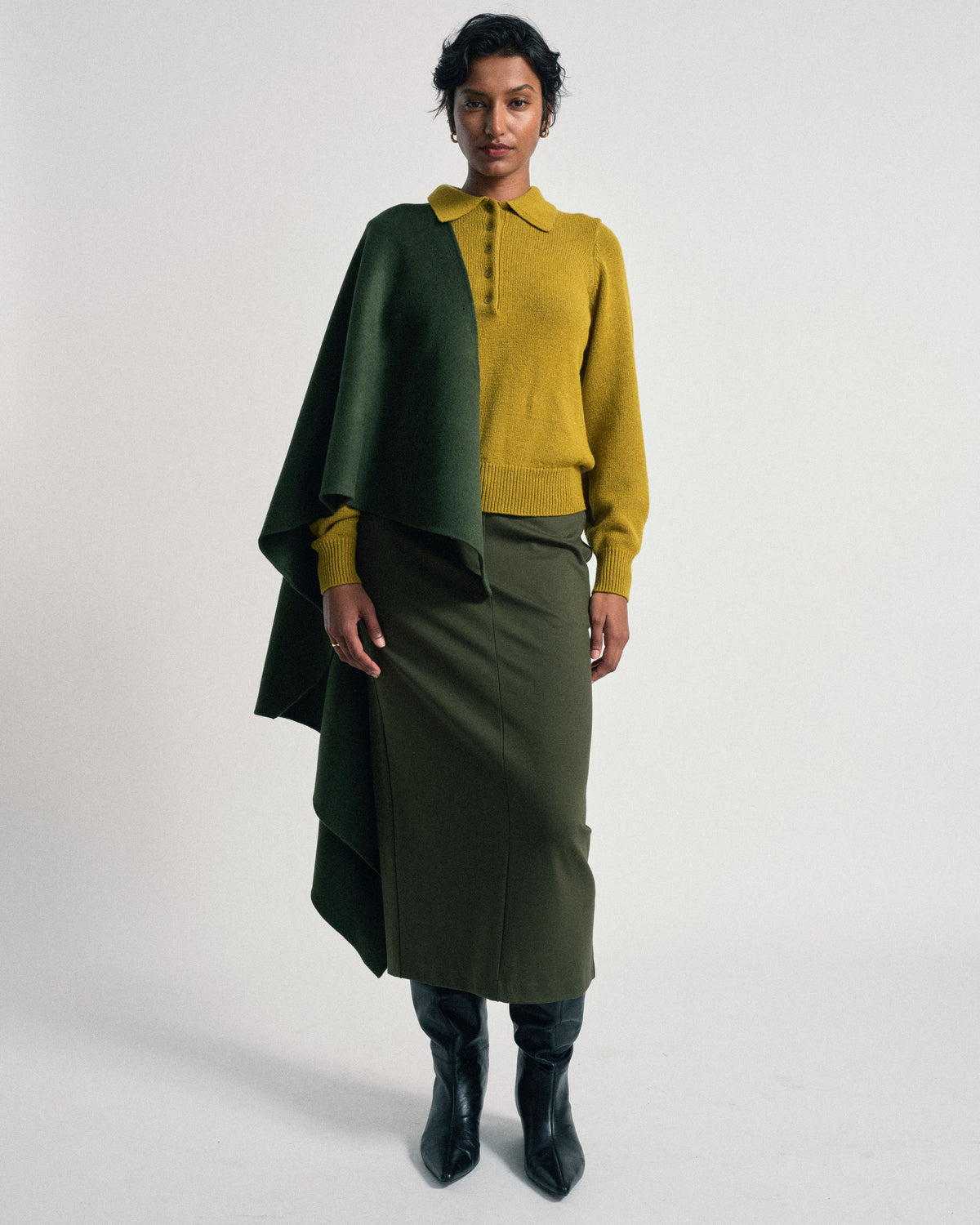 US x Abisola Ponte Pencil Skirt - Kombu Green | Plus Size & Straight Size Women's Fashion | Universal Standard