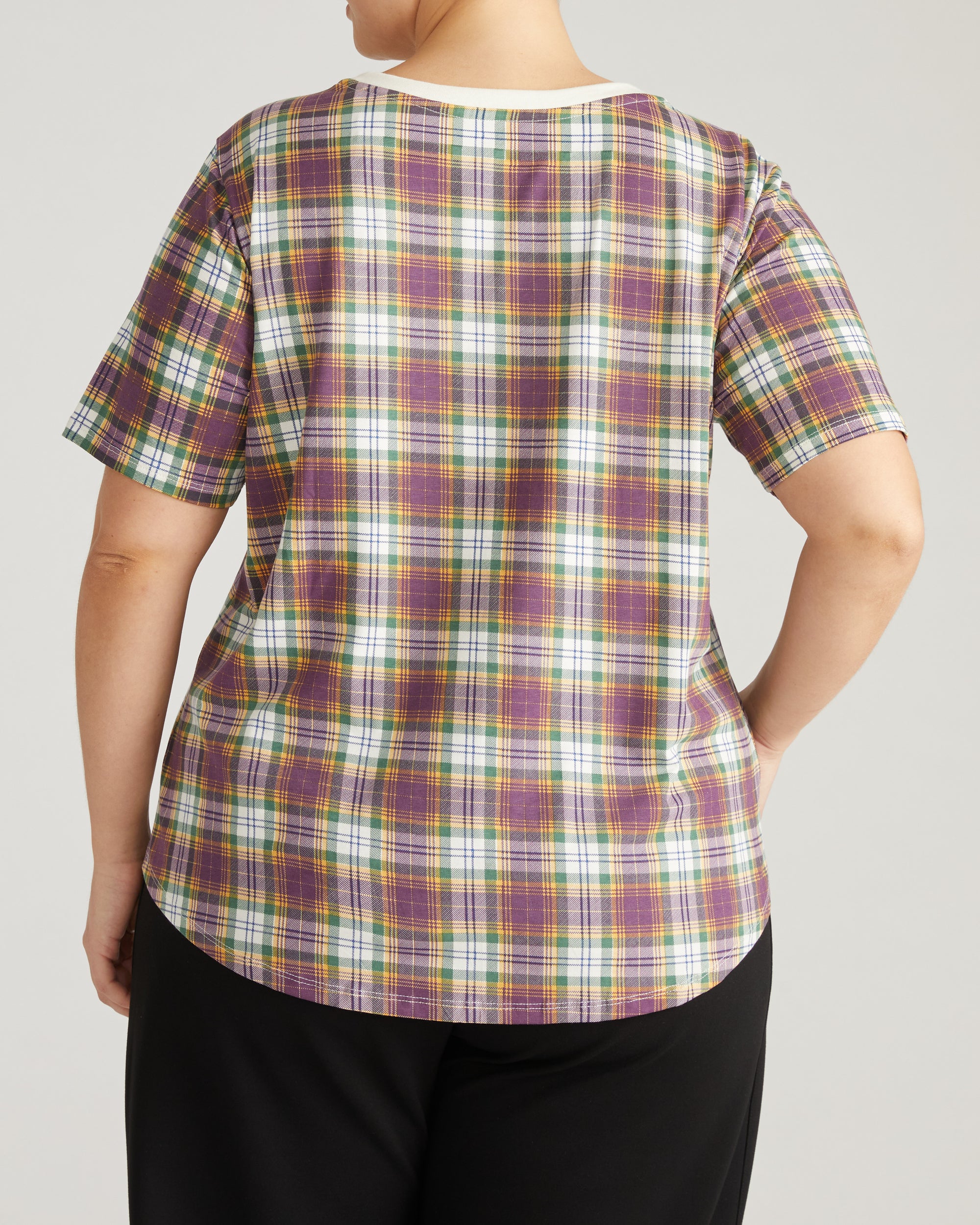 Tee Rex - Purple Plaid