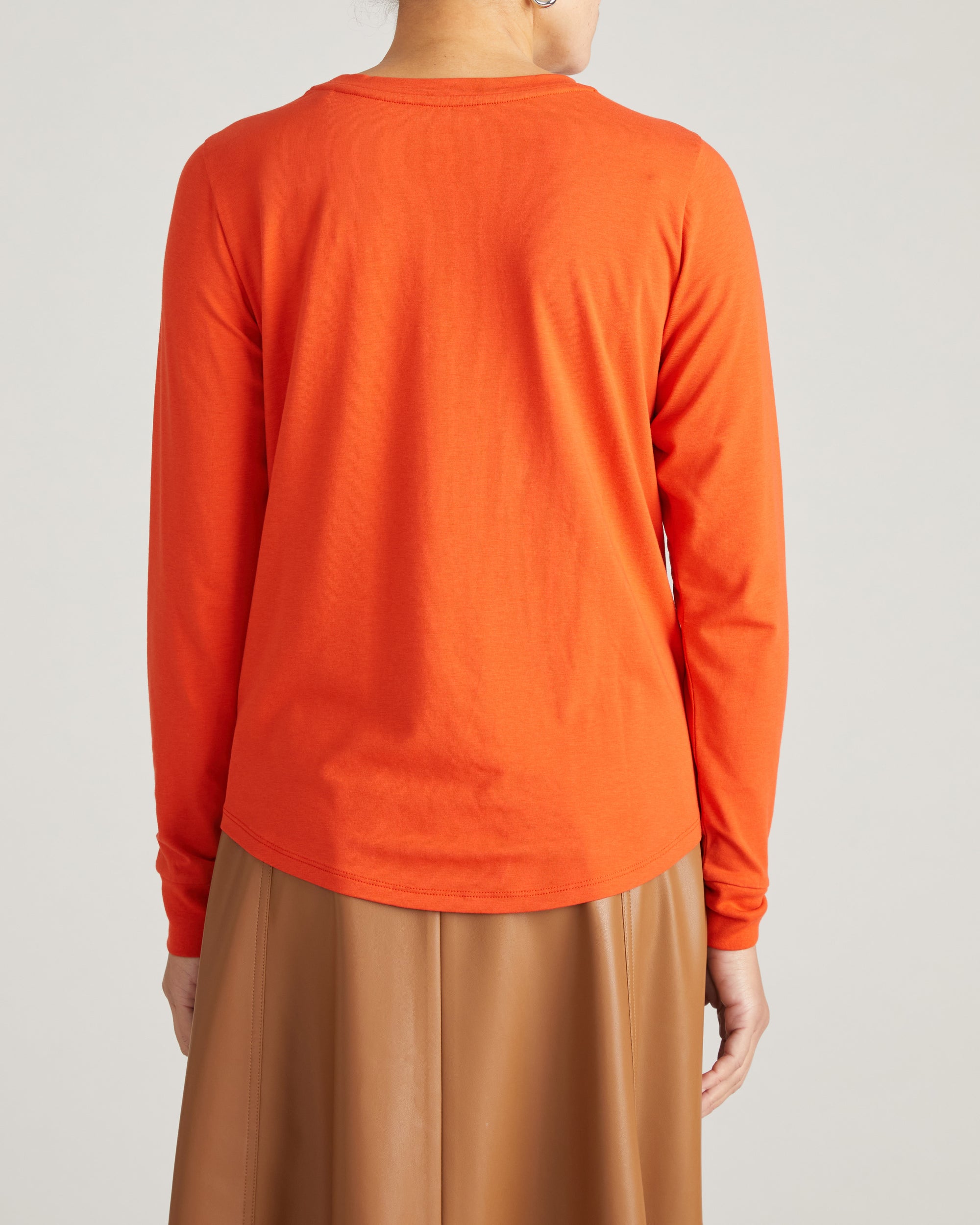 Long Sleeve Tee Rex - Orange Flame