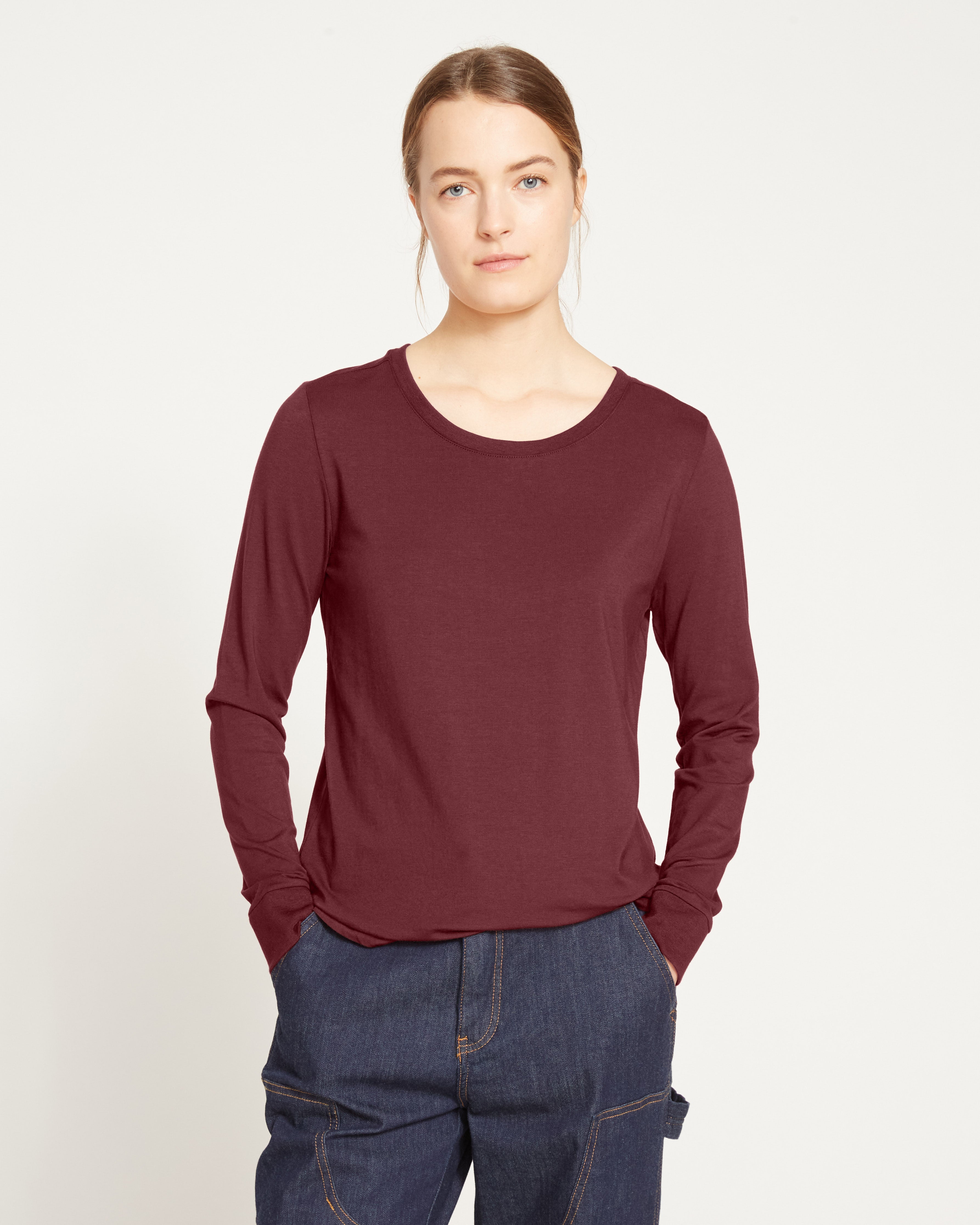 Long Sleeve Tee Rex - Black Cherry – Universal Standard