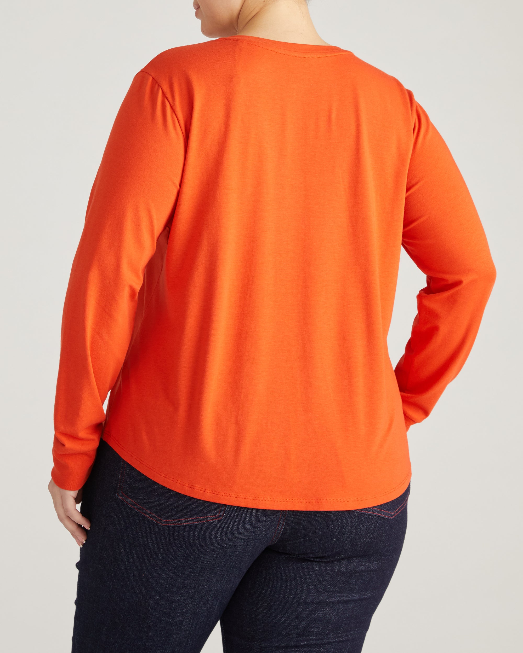 Long Sleeve V Rex - Orange Flame