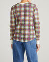 Long Sleeve V Rex - Purple Plaid
